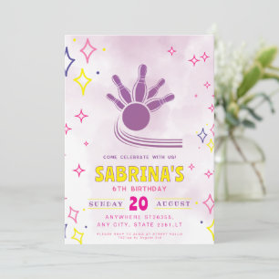 Invitation fête d'anniversaire de bowling 