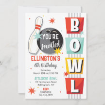 Fête d'anniversaire de bowling rétro