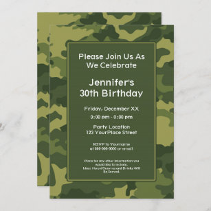 Invitations Faire Part Cartes D Anniversaire Militaires Zazzle Fr