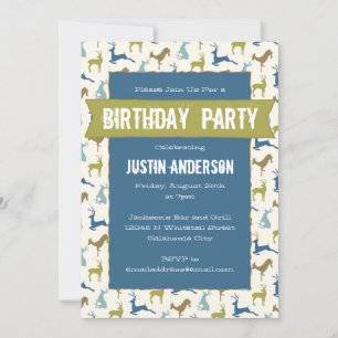 Invitation Fête d'anniversaire de cerf de campagne