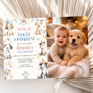 Invitation Fête d'anniversaire de chien Fête d'anniversaire d
