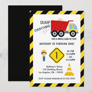 Invitation Fête d'anniversaire de construction