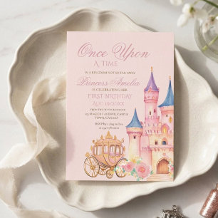 Invitation Fête d'anniversaire de conte de fées Princesse en