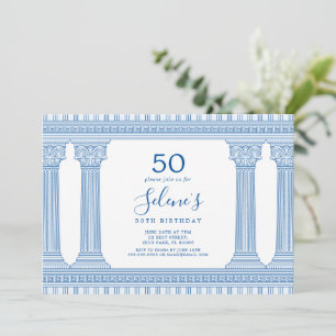 Invitation fête d'anniversaire de couleur personnalisée avec 