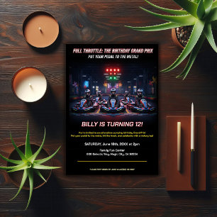 Invitation Fête d'anniversaire de course à plein régime