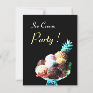 INVITATION FÊTE D'ANNIVERSAIRE DE CRÈME DE GLACE
