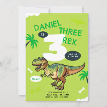 Fête d'anniversaire de dinosaure T-Rex