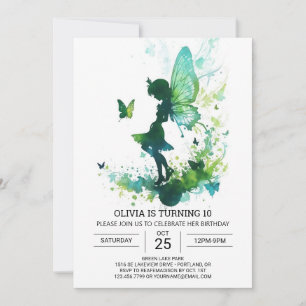 Invitation Fête d'anniversaire de Fairycore Princess Editable
