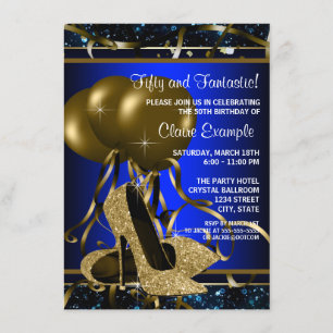 Invitation Fête d'anniversaire de femme avec des talons hauts