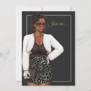 Invitation Fête d'anniversaire de femme noire