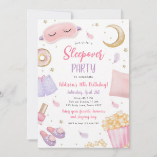 Invitation Fête d'anniversaire de fille au Spa Rose Soirée Py