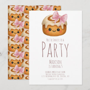 Invitation Fête d'anniversaire de fille aux petits pains à la