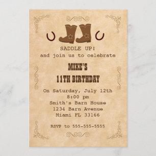 Invitation Fête d'anniversaire de fille de garçon