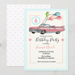 Invitation FÊTE D'ANNIVERSAIRE DE FILLE DE TOUT ÂGE - Fille à