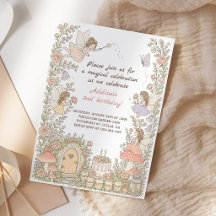 Fête d'anniversaire de fille jardin de fées enchan
