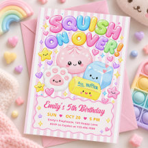Fête d'anniversaire de fille mignonne Kawaii Squis