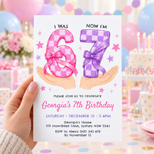Invitation Fête d'anniversaire de filles branchées 6 7 Meme