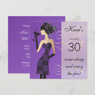 Invitation Fête d'anniversaire de filles ou enterrement de vi