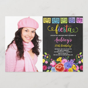 Invitation Fête d'anniversaire de Floral