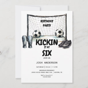 Invitation Fête d'anniversaire de foot en folie
