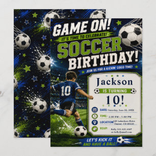 Invitation Fête d'anniversaire de football