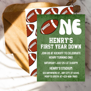 Invitation Fête d'anniversaire de football de première année 