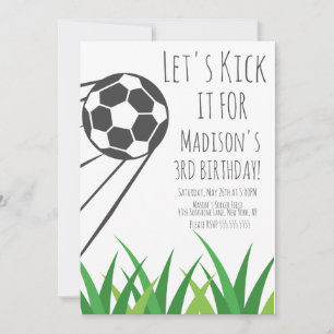 Invitation Fête d'anniversaire de football moderne