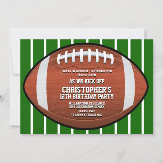 Invitation Fête d'anniversaire de football pour enfants
