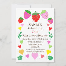 Fête d'anniversaire de fraises