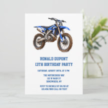 Fête d'anniversaire de garçon de moto cross Dirt B