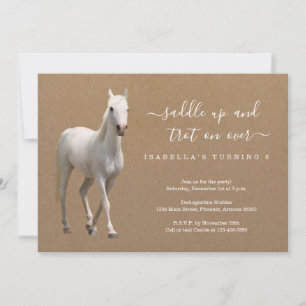 Invitation Fête d'anniversaire de Girl Horse