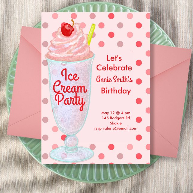Invitation Fête d'anniversaire de glace (Créateur téléchargé)