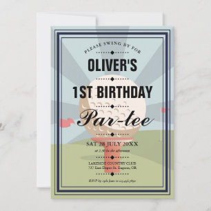 Invitation Fête d'anniversaire de golf pour tout âge