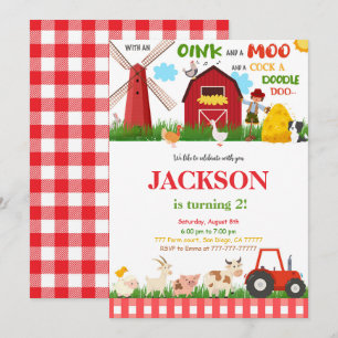 Invitation Fête d'anniversaire de Green Farm