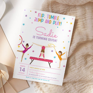 Invitation Fête d'anniversaire de gymnastique