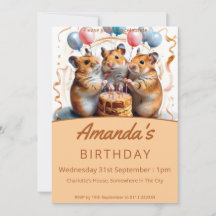 Fête d'anniversaire de Hamsters