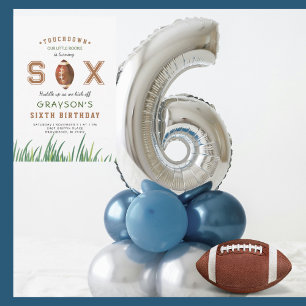 Invitation Fête d'anniversaire de Huddle Up Football 6 ans