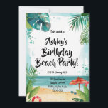 Invitation Fête d'anniversaire de Kids Beach<br><div class="desc">Invitations à la fête d'anniversaire sur la plage pour enfants.</div>