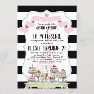 Invitation Fête d'anniversaire de la boulangerie française