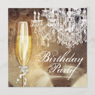 Invitation Fête d'anniversaire de la chandelière Vintage