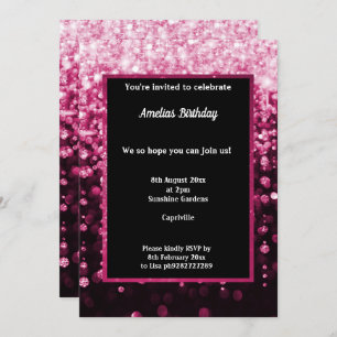 INVITATION FÊTE D'ANNIVERSAIRE DE LA CHUTE D'EAU ROSE NOIRE