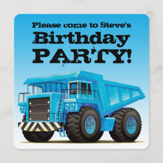 Invitation Fête d'anniversaire de la construction d'un camion