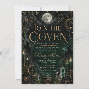 Invitation Fête d'anniversaire de la coven magique