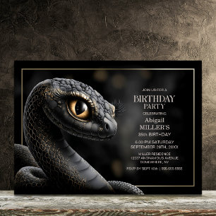 Invitation Fête d'anniversaire de la Dame serpent mythique