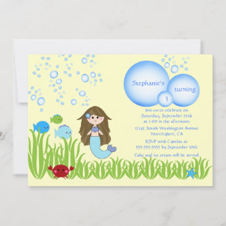 Invitation Fête d'anniversaire de la femme de chambre Brown