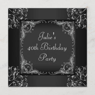 Invitation Fête d'anniversaire de la femme de couleur