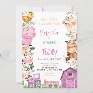 Invitation Fête d'anniversaire de la ferme