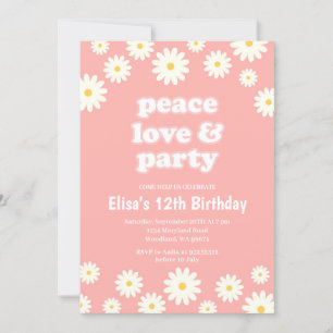 Invitation Fête d'anniversaire de la fête des seventies super