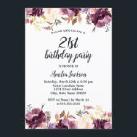 Invitation Fête d'anniversaire de la floraison de couleur d'e<br><div class="desc">Plus jolies Invitations d'anniversaire florales dans le Little Bayleigh Store!</div>