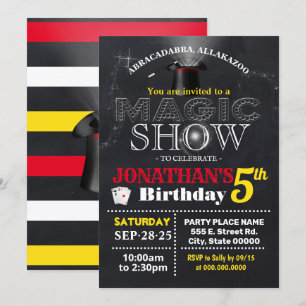 Invitation Fête d'anniversaire de la magie